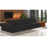Sofá Ilha 4 Lugares Living 392cm Modulado Lary Veludo K01 Cor Preto - 7