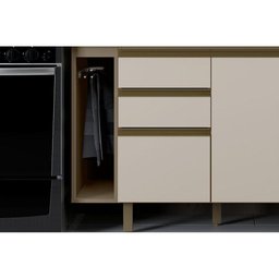 Cozinha Modulada Completa 15pçs 5 Armários 3 Balcões 2 Paneleiros 5 Compl. C15p01 Duna/cristal - 7
