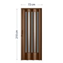 Ver imagem 3 de Porta Sanfonada de PVC 210cm x 72cm Plastporta Bcf Marrom/Imbuia com Translucido