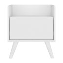 Ver imagem 6 de Mesa de Cabeceira 40 cm com Pés Retrô Multimóveis MP4041 Branca
