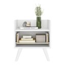 Ver imagem 5 de Mesa de Cabeceira 40 cm com Pés Retrô Multimóveis MP4041 Branca