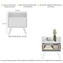 Ver imagem 3 de Mesa de Cabeceira 40 cm com Pés Retrô Multimóveis MP4041 Branca