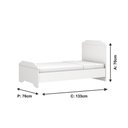Ver imagem 4 de Berço Americano Mini Cama Mel com Colchão Gazin com Guarda Roupa Infantil Vittoria 6 Portas Branco