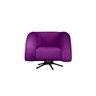Poltrona Decorativa Giratória Micheli Veludo Roxo - Montanaris Decor - 4