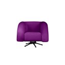 Ver imagem 4 de Poltrona Decorativa Giratória Micheli Veludo Roxo - Montanaris Decor