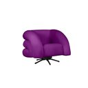 Ver imagem 1 de Poltrona Decorativa Giratória Micheli Veludo Roxo - Montanaris Decor