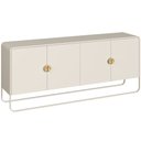 Ver imagem 7 de Aparador Buffet para Sala de Jantar 4 Portas Industrial 180cm Alek A03 Off White - Lyam Decor