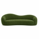Ver imagem 6 de Kit Sofá + Puf Star 190 cm Orgânico 2 Lugares Sala Recepção:Verde/Bouclé Linho
