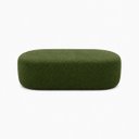 Ver imagem 5 de Kit Sofá + Puf Star 190 cm Orgânico 2 Lugares Sala Recepção:Verde/Bouclé Linho