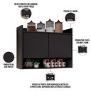 Ver imagem 4 de Armário Aéreo para Cozinha 2 Portas Lia M05 Preto - Inoviza