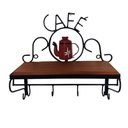 Ver imagem 1 de Prateleira de Café Porta Tempero 40cm Tema Bule Vermelho Sudeste Rústico