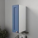 Ver imagem 1 de Armário Aéreo Planejado 1 Porta 20cm Arizona CabeCasa MadeiraOriginals Azul/Branco