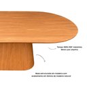 Ver imagem 3 de Mesa de Jantar Cone 10 Lugares Retangular MDF 244x122cm Freijó Modelar Art