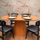 Ver imagem 2 de Mesa de Jantar Cone 10 Lugares Retangular MDF 244x122cm Freijó Modelar Art