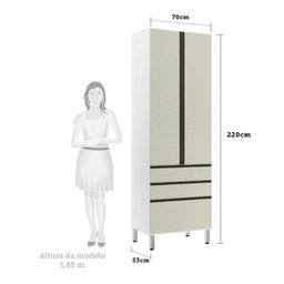 Paneleiro Torre 70Cm E Pérola Branco Com Kashmir - 2