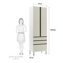 Ver imagem 2 de Paneleiro Torre 70Cm E Pérola Branco Com Kashmir