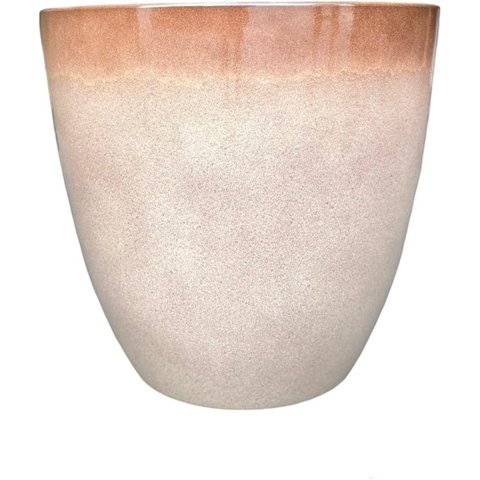 Vaso para Plantas Grande Sala Jardim Alto Brilho (liso/bege)