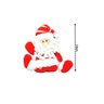 Kit Boneco de Neve e Papai Noel Pelúcia Pendente Vermelho e Branco 16cm 4 Unidades - Master Christma - 5