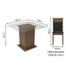 Conjunto Sala de Jantar Madesa Lau Mesa Tampo de Vidro com 2 Cadeiras Rustic/Preto/Sintético Preto C - 3
