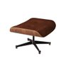 Poltrona Charles Eames Premium com Puff Couro Marrom Cor Marrom - 4