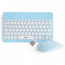 Ver imagem 1 de Teclado e Mouse sem Fio A6732 Slim Recarregável Azul Alta Compatibilidade com Bluetooth Usb