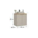 Ver imagem 6 de Gabinete de Banheiro sem Cuba Nature Estilare 60cm