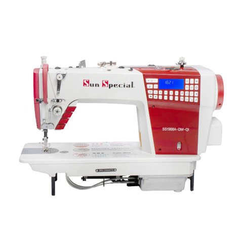 Máquina Costura Industrial Reta Eletrônica com 3 Motores 5000 ppm 220v SS1968A-DM-QI - Sun