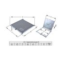 Ver imagem 2 de Tampa Tampão de Chão Articulado com Porta Cadeado 50x50cm