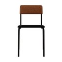 Ver imagem 4 de Cadeira Fit Fixa com 4 Pes 475x505x810 Mm com 3 Unidades Preto/courino Caramelo