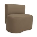 Ver imagem 2 de Puff Feijão Curvo Orgânico Redondo com Encosto Sala Resistente Confortável Suede