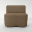 Ver imagem 3 de Puff Feijão Curvo Orgânico Redondo com Encosto Sala Resistente Confortável Suede