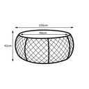 Ver imagem 3 de Puff Cleo 105cm Trêsse Corano Bege Escuro Gran Belo