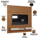 Ver imagem 3 de Painel Ripado para Tv 75 Pol Slats e Bancada Lisa 258x250cm L05 Nature Off White - Lyam Decor