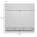 Ver imagem 2 de Painel Ripado para Tv 75 Pol Slats e Bancada Lisa 258x250cm L05 Nature Off White - Lyam Decor