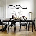 Ver imagem 3 de Lustre Arco Infinito 3 em 1 LED Pendente Perfil Iluminaçao Sala de Jantar Restaurante Hotel Hall de 