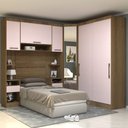 Ver imagem 1 de Quarto Modulado Solteiro de Canto 6 Peças 6 Portas Paris Luciane