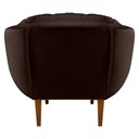 Ver imagem 4 de Poltrona Decorativa Marcela Veludo Marrom Base Madeira Castanho - Pallazio Ana
