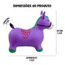 Cavalinho de Borracha Upa Upa Colorido com Sons Diversão - 6