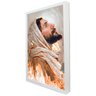 Quadro Decorativo Jesus Cristo Luz Divina em Moldura Caixa Tacolado Moldura Trad 1cm Branca com Vidr - 2