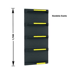 Gondola Parede 170 Fit Ate 3 Metros 1 Canto Preto 20b Pe Amarelo - 4