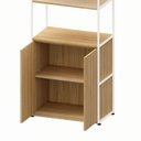 Ver imagem 5 de Estante Industrial 172cm Prateleiras e Armário Estrutura Metálica Executive Marrom/Macadâ