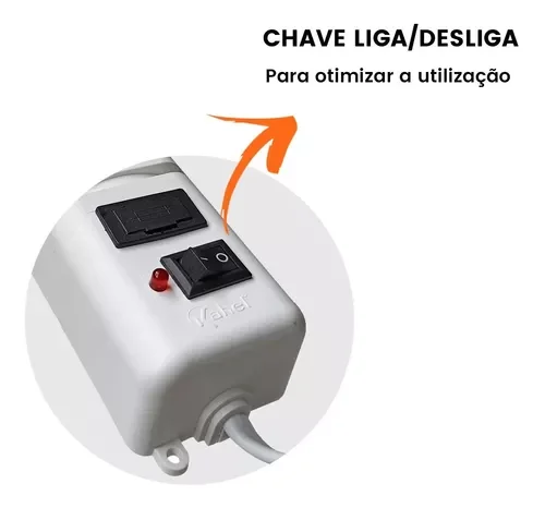 Filtro de Linha Extensão Elétrica 4 Tomada 2p+t 10a Bivolt - 5