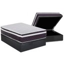 Ver imagem 1 de Conjunto Box Baú Casal: Colchão Molas Herval Ensacadas C1789 + Base Crc Suede Gray (138x188)