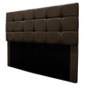 Cabeceira Estofada Cama Box Casal 140 Cm Bianca Suede Cor:marrom - 5