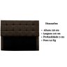 Cabeceira Estofada Cama Box Casal 140 Cm Bianca Suede Cor:marrom - 7