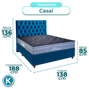 Ver imagem 3 de Kit Cama Box + Cabeceira + Colchão Casal Molas Ensacadas - Petrus - Paropas