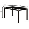 Conjunto Mesa de Jantar com 6 Cadeiras 151 Malva Tampo Vidro 140cm SF Preto Assento Platina - Combo  - 5