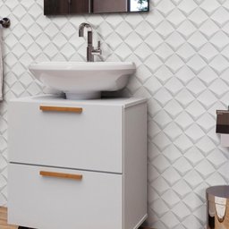 Papel de Parede Adesivo Lavavel Texturizado Casca Geométrico Branco Cinza 500x60cm - 4