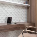 Ver imagem 7 de Papel de Parede Adesivo Lavavel Texturizado Casca Geométrico Branco Cinza 500x60cm