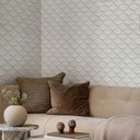 Ver imagem 5 de Papel de Parede Adesivo Lavavel Texturizado Casca Geométrico Branco Cinza 500x60cm